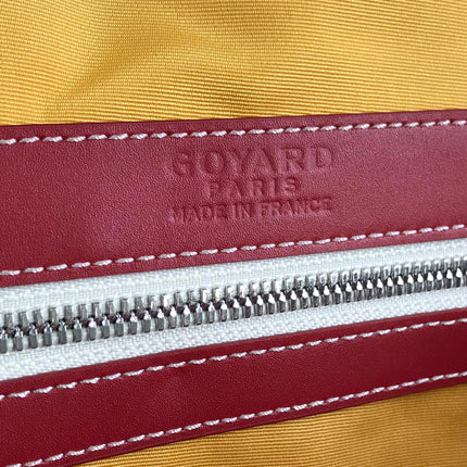 BOSTON 50 BAG IN RED GOYARDINE CANVAS AND CALFSKIN TRIM