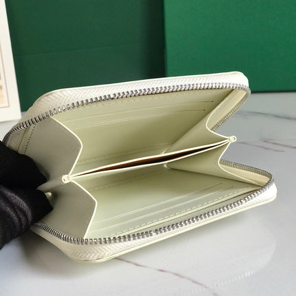 MATIGNON MINI WALLET 11 IN WHITE GOYARDINE CANVAS AND CALFSKIN