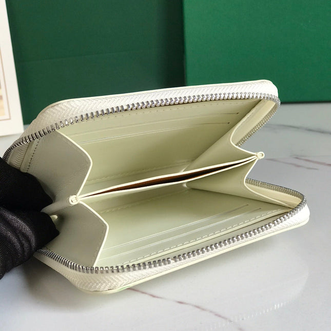MATIGNON MINI WALLET 11 IN WHITE GOYARDINE CANVAS AND CALFSKIN