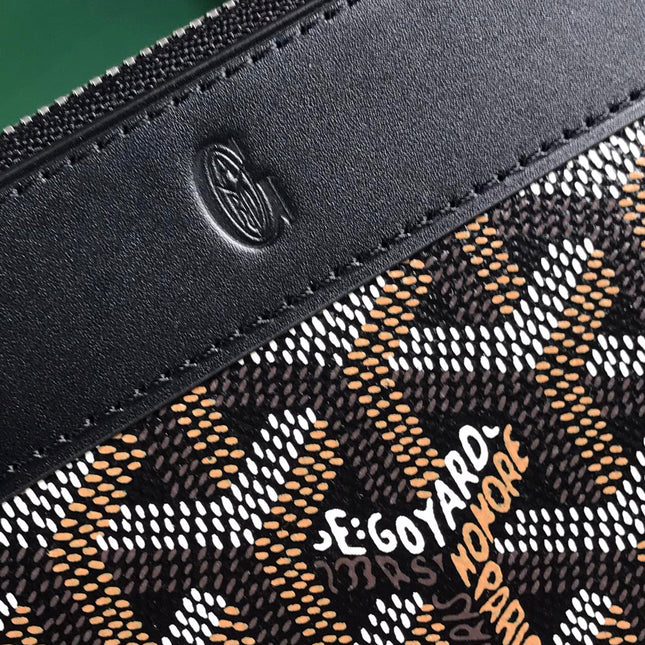 MATIGNON MINI WALLET 11 IN BLACK GOYARDINE CANVAS AND CALFSKIN