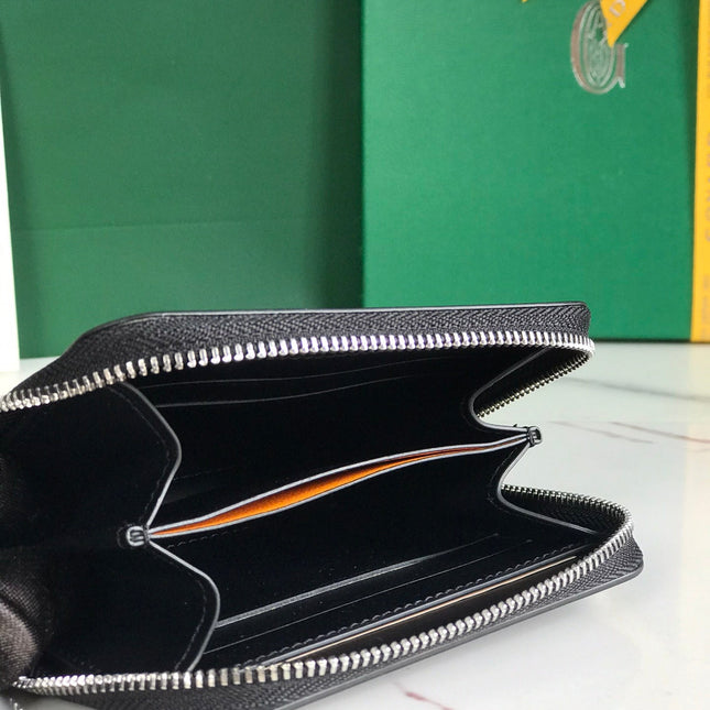 MATIGNON MINI WALLET 11 IN BLACK GOYARDINE CANVAS AND CALFSKIN