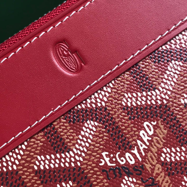 MATIGNON MINI WALLET 11 IN CLASSIC RED GOYARDINE CANVAS AND CALFSKIN