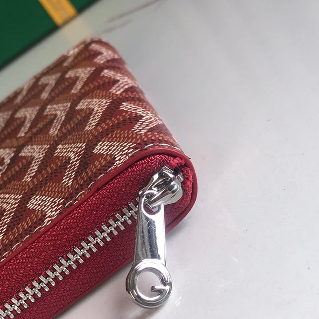 MATIGNON MINI WALLET 11 IN CLASSIC RED GOYARDINE CANVAS AND CALFSKIN