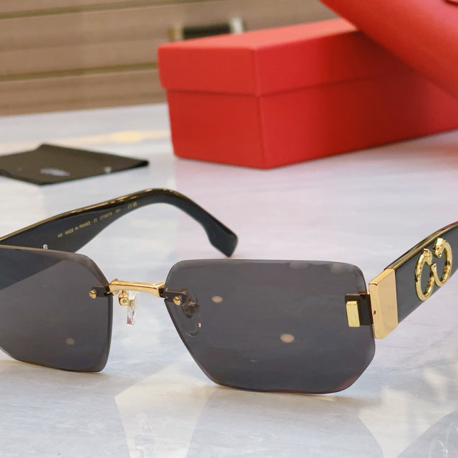 PANTHÈRE GEOMETRIC SUNGLASSES CT0637S IN METAL AND ACETATE