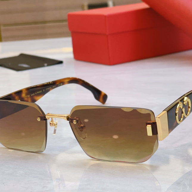 PANTHÈRE GEOMETRIC SUNGLASSES CT0637S IN METAL AND ACETATE