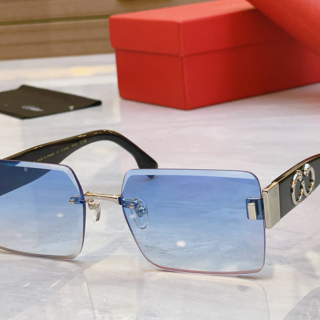 PANTHÈRE GEOMETRIC SUNGLASSES CT00636S IN METAL AND ACETATE