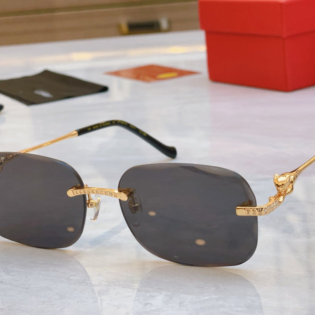 PANTHÈRE RECTANGULAR SUNGLASSES 575935 IN METAL