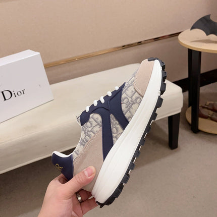 CD CROSS SNEAKER TAN AND BEIGE SUEDE