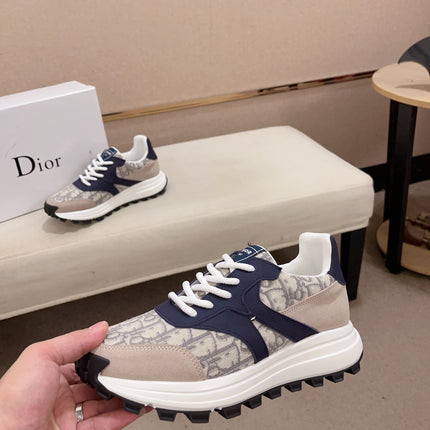 CD CROSS SNEAKER TAN AND BEIGE SUEDE