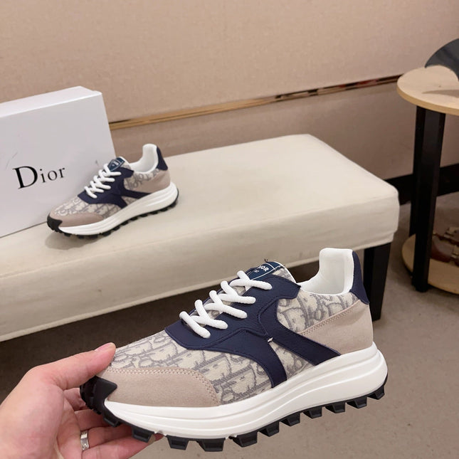 CD CROSS SNEAKER TAN AND BEIGE SUEDE