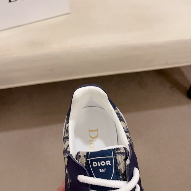 CD CROSS SNEAKER NAVY AND BEIGE SUEDE