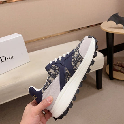 CD CROSS SNEAKER NAVY AND BEIGE SUEDE