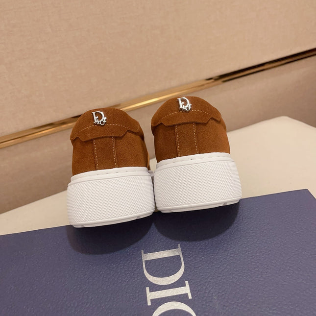 CD B23 SLIP ON RUSSET SUEDE AND JACQUARD