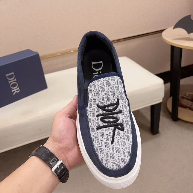CD B23 SLIP ON NAVY SUEDE AND JACQUARD