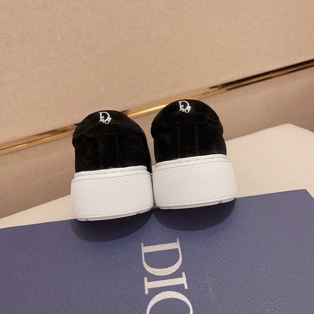 CD B23 SLIP ON BLACK SUEDE AND JACQUARD
