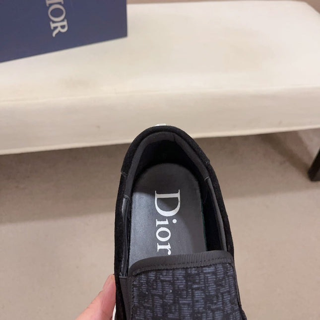 CD B23 SLIP ON BLACK SUEDE AND JACQUARD