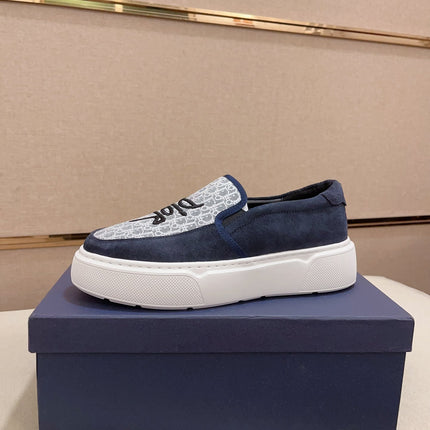 CD B23 SLIP ON NAVY SUEDE AND JACQUARD