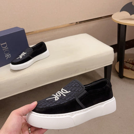 CD B23 SLIP ON BLACK SUEDE AND JACQUARD