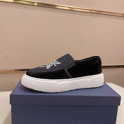 CD B23 SLIP ON BLACK SUEDE AND JACQUARD