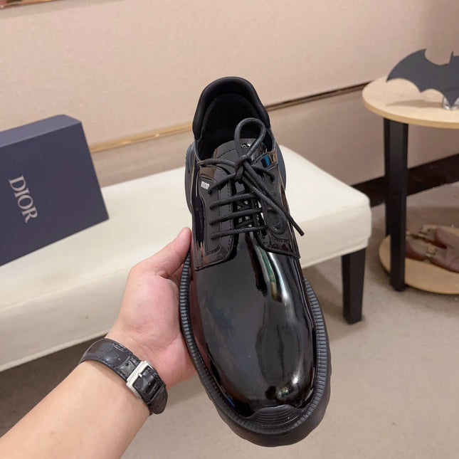CD COMBAT BASIC SHOE BLACK POLISHED CALFSKIN