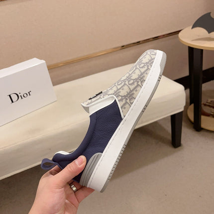 CD SOLAR SLIP-ON NAVY AND IVORY JACQUARD