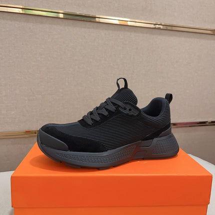 HM HUGO SNEAKER BLACK WEAVE AND SUEDE