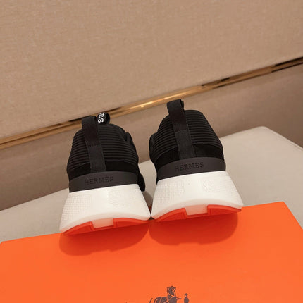 HM HUGO SNEAKER BLACK-WHITE WEAVE AND SUEDE