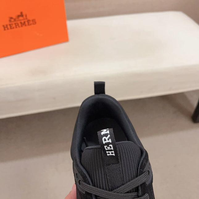 HM HUGO SNEAKER BLACK-WHITE WEAVE AND SUEDE