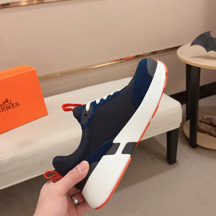 HM HUGO SNEAKER NAVY WEAVE AND SUEDE