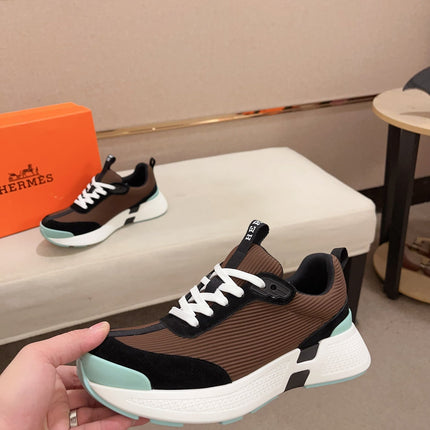 HM HUGO SNEAKER BROWN WEAVE AND SUEDE