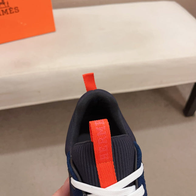 HM HUGO SNEAKER NAVY WEAVE AND SUEDE