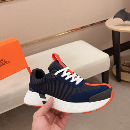 HM HUGO SNEAKER NAVY WEAVE AND SUEDE