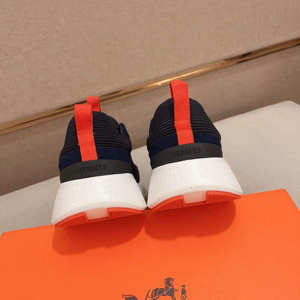 HM HUGO SNEAKER NAVY WEAVE AND SUEDE