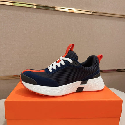 HM HUGO SNEAKER NAVY WEAVE AND SUEDE