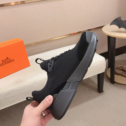 HM HUGO SNEAKER BLACK WEAVE AND SUEDE