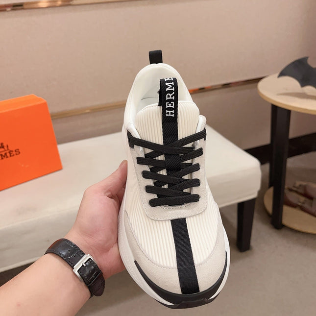 HM HUGO SNEAKER CREAMY WHITE WEAVE AND SUEDE