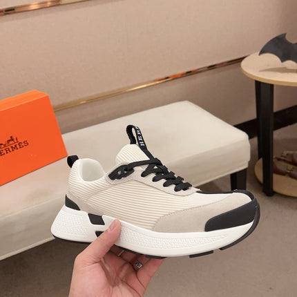 HM HUGO SNEAKER CREAMY WHITE WEAVE AND SUEDE