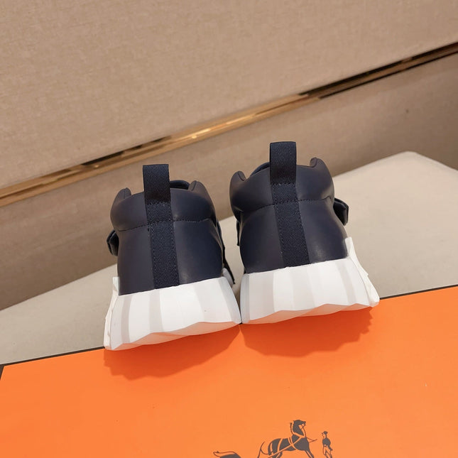 HM H SNEAKER NAVY CANVAS AND CALFSKIN