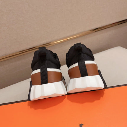 HM BOUNCING SNEAKER BLACK AND BROWN CALFSKIN