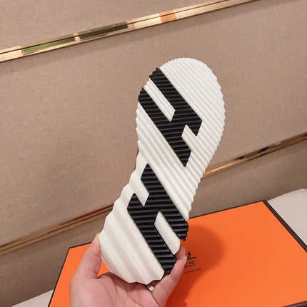 HM BOUNCING SNEAKER BLACK AND BROWN CALFSKIN