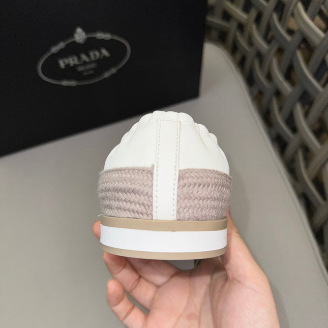 PRA LOAFER IN EGG NOG WHITE SUEDE