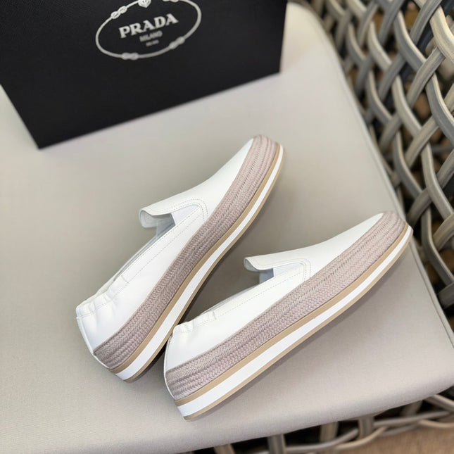 PRA LOAFER IN EGG NOG WHITE SUEDE