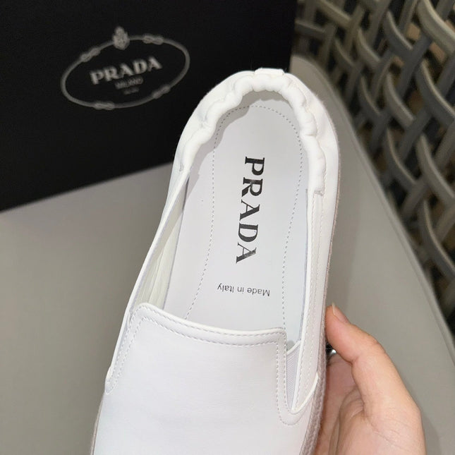 PRA LOAFER IN EGG NOG WHITE SUEDE
