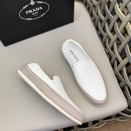 PRA LOAFER IN EGG NOG WHITE SUEDE