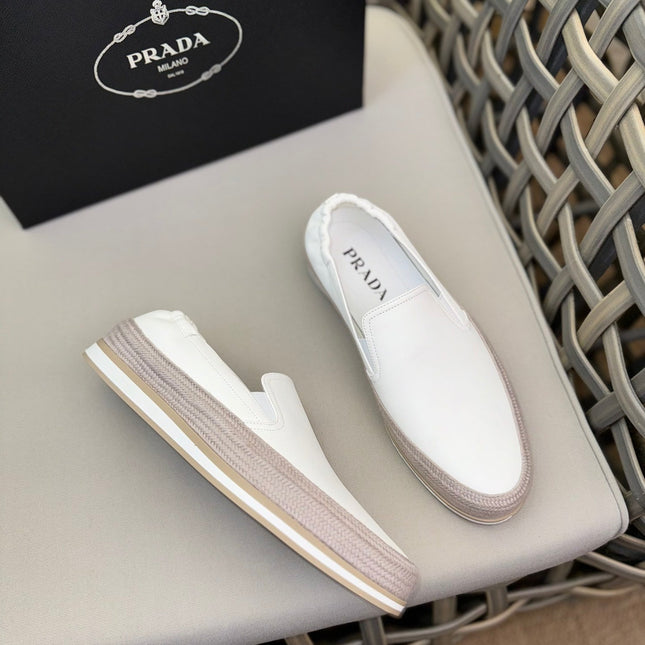 PRA LOAFER IN EGG NOG WHITE SUEDE
