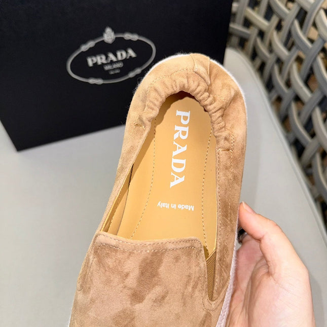 PRA LOAFER IN EGG NOG BEIGE SUEDE