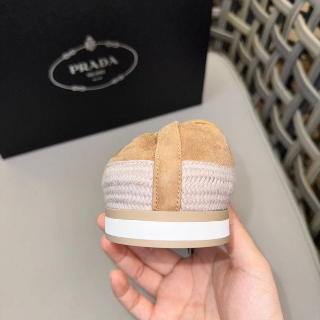 PRA LOAFER IN EGG NOG BEIGE SUEDE