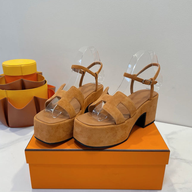 JAM 30 SANDAL IN CINNAMON BROWN SUEDE