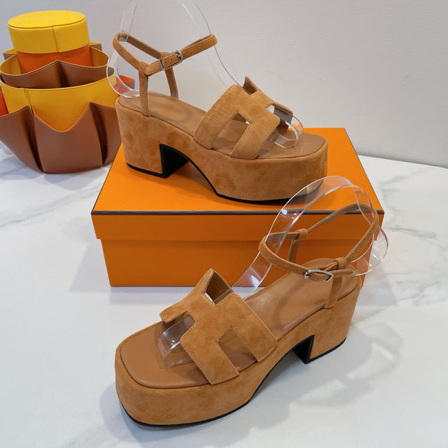 JAM 30 SANDAL IN CINNAMON BROWN SUEDE