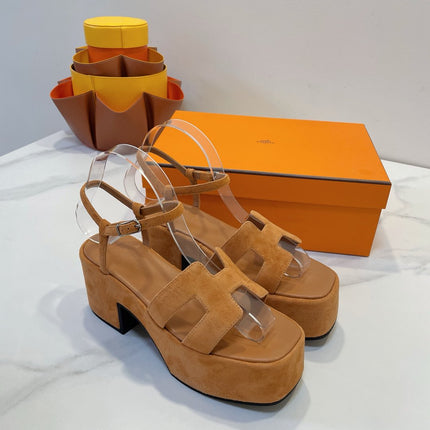 JAM 30 SANDAL IN CINNAMON BROWN SUEDE